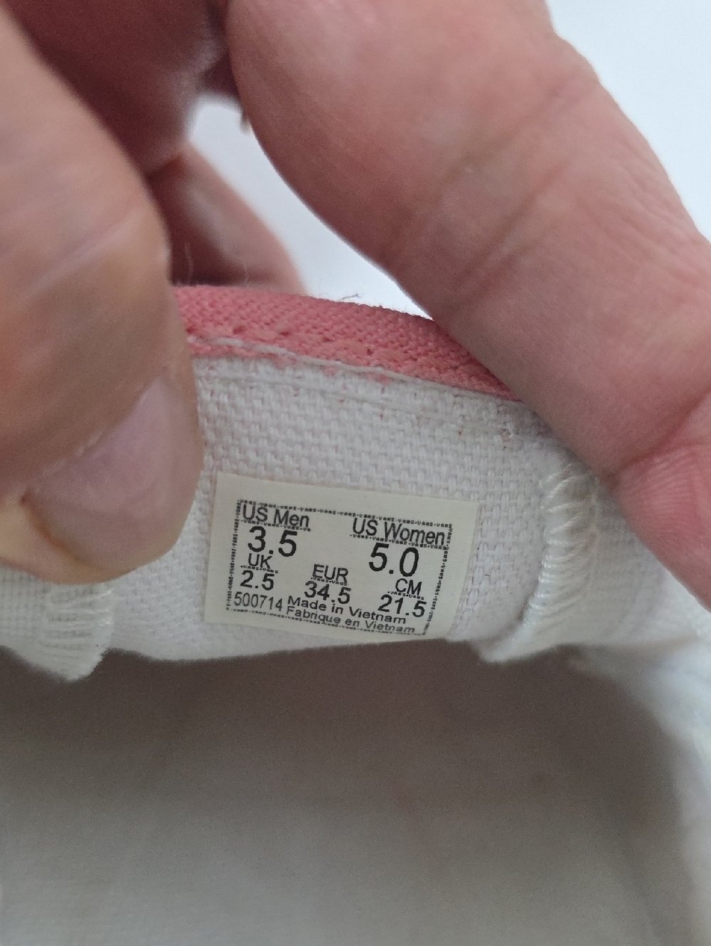 VANS OFF THE WALL Size (5) Pink Checkerboard Classic Slip-On Shoe - Picture 5 of 11